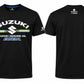 Camiseta Suzuki ECSTAR negra frontal y espalda